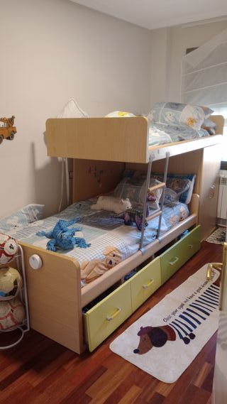 Literas con cajones y armario