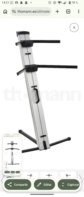 Ultimate Support AX-48 Pro S para 2 teclados