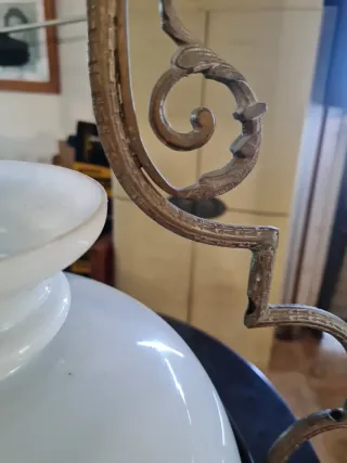 Lámpara de techo vintage laton y cristal