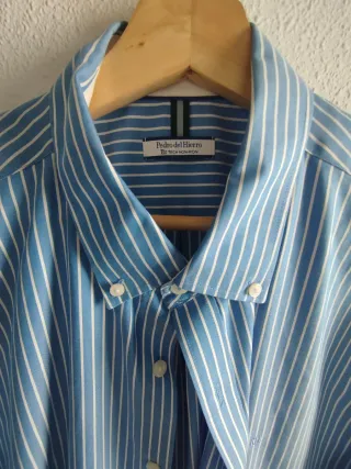 Camisa Pedro del Hierro Rayas Azul Talla L