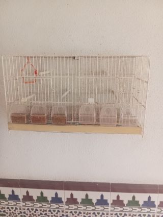 Jaula doble para pájaros