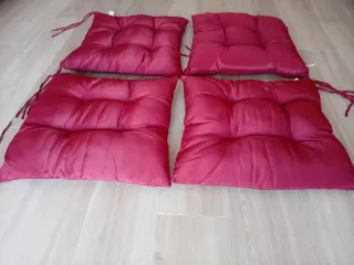 4 Cojines para Terraza Rojo