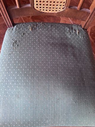 2 Sillas de Comedor Madera y Rattan