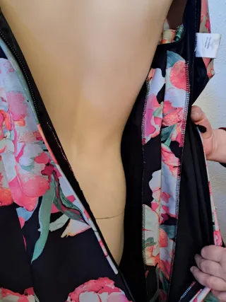 Vestido Sevillana Negro Estampado Flores