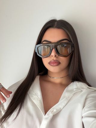 Gafas de sol gruesas kaki/verde oliva