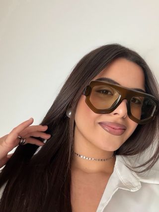 Gafas de sol gruesas kaki/verde oliva