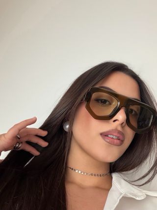 Gafas de sol gruesas kaki/verde oliva