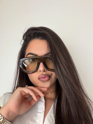 Gafas de sol gruesas kaki/verde oliva