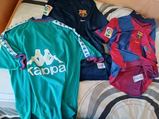 Lote 3 Camisetas Fútbol FC Barcelona Antiguas