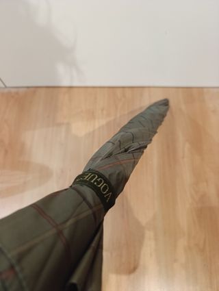 Paraguas VOGUE de cuadros beige