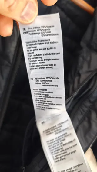 Chaqueta plumífero Mammut negra