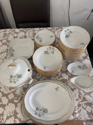 Vajilla completa de porcelana
