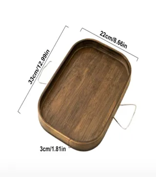 Mesita auxiliar para sofá madera y metal