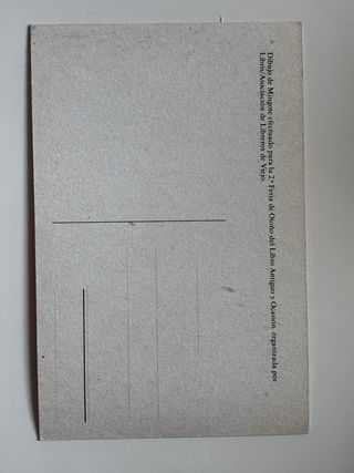 Postal 1990 Mingote Feria Libro Viejo Madrid