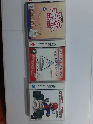 Nintendo DS Blanca + 3 Juegos, Cargador, Lápices y