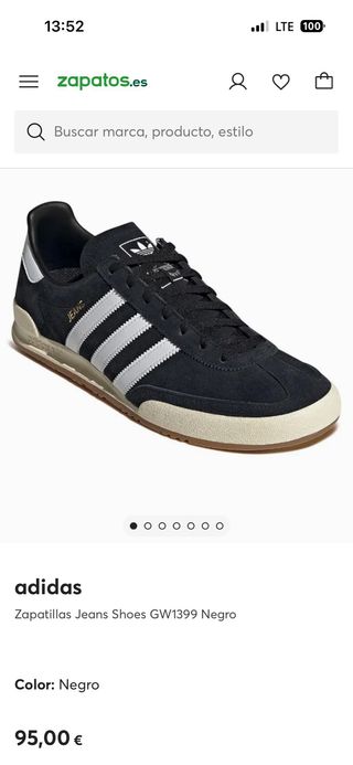 Adidas Jeans Talla 41 Negro Blanco