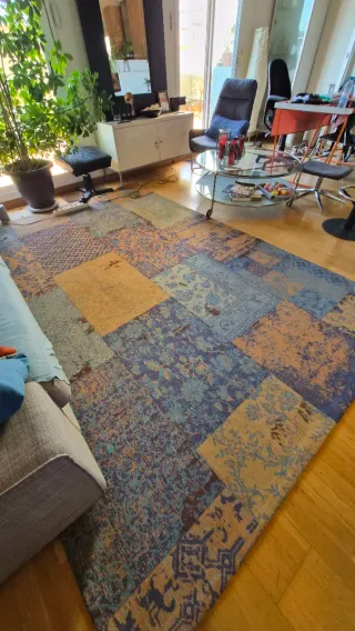 Alfombra grande jacquard multicolor