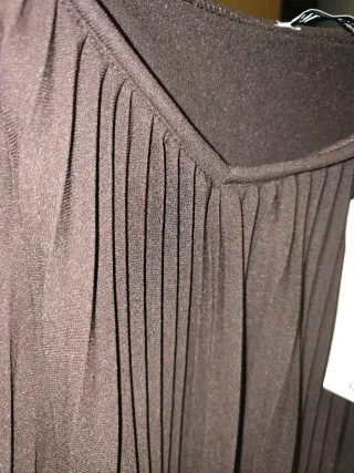 Top Zara Marrón Plisado