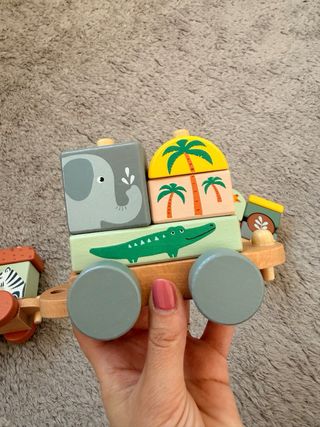 Tren de bloques de madera para niños