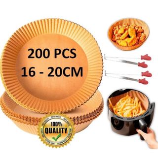 200 Piezas Papel Freidora + Pinzas