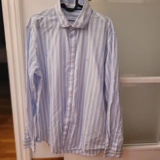Camisa Pedro del Hierro Rayas Azul y Blanco
