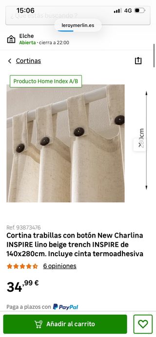 Cortinas de lino  Leroy Merlin