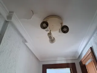 Lámpara de techo cristal y metal