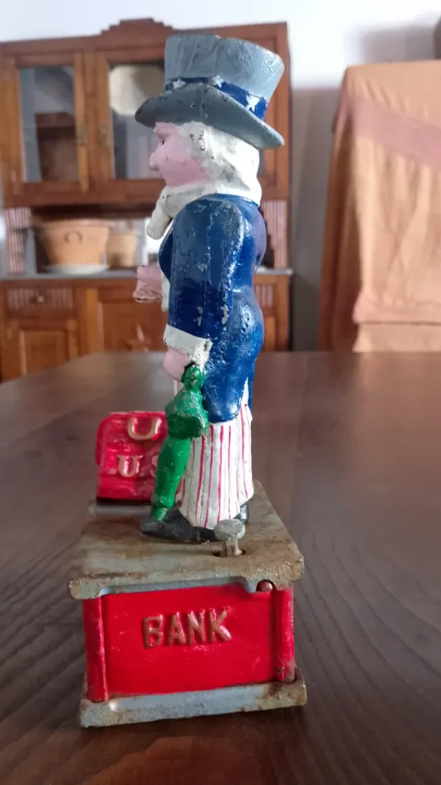 Hucha Mecánica Tío Sam de Hierro Fundido