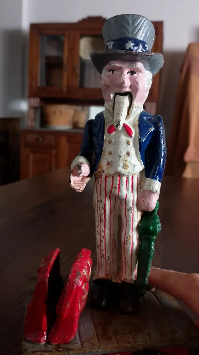 Hucha Mecánica Tío Sam de Hierro Fundido