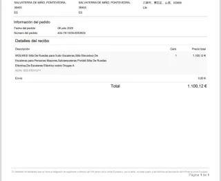 Silla salvaescaleras amarilla