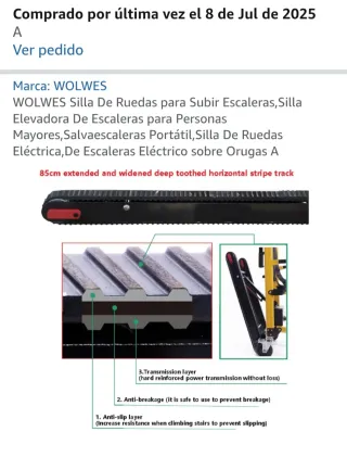 Silla salvaescaleras amarilla