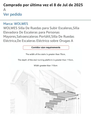 Silla salvaescaleras amarilla