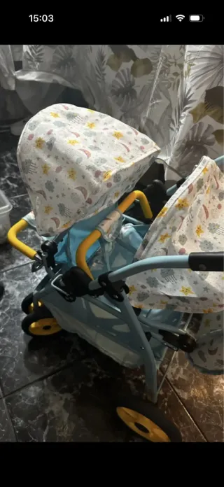 Carrito gemelar dd muñecaa