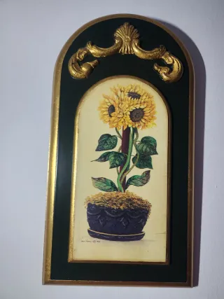 Cuadro vintage geisha tocando shamisen