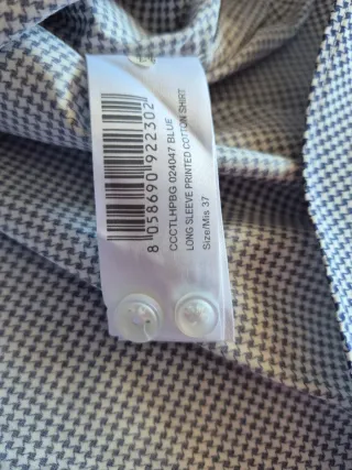 Camicia uomo fantasia pied de poule