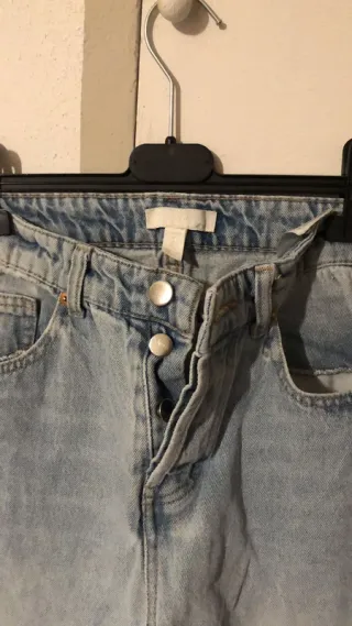 Jeans H&M Straight Leg High Waste Lavaggio Vintage