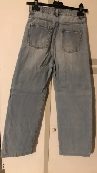 Jeans H&M Straight Leg High Waste Lavaggio Vintage