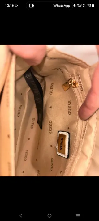 Bolso Guess Beige/Gris