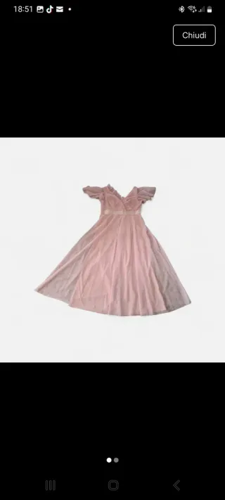 Vestito elegante rosa  antico