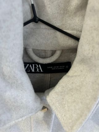Sobrecamisa Zara Mujer Beige/Gris