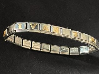 Bracciale in acciaio con nome IVAN