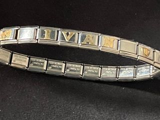 Bracciale in acciaio con nome IVAN