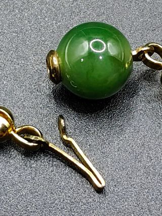 Collar de jade nefrita natural degradado 4–10 mm