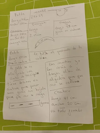 Traje Regional Asturiana niña 5-6 años ajustable