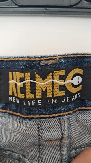 Jeans Kelmec Patch Tasche Particolari Blu