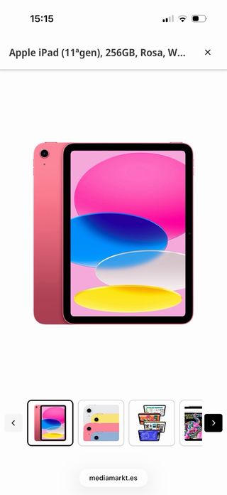 Vendo iPad con Wi-Fi de 256 GB - Rosa