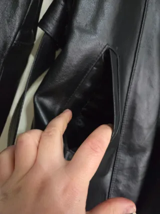 Cappotto donna in pelle nero MASTERPELLE