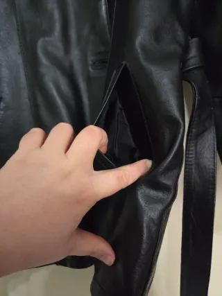 Cappotto donna in pelle nero MASTERPELLE