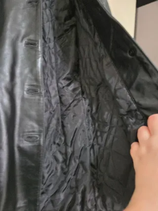 Cappotto donna in pelle nero MASTERPELLE