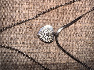 Collar doble Corazón Ojo Cristales Acero